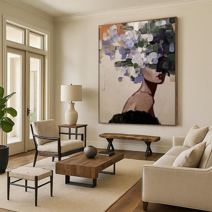 Custom Hand-Painted Abstract Masterpieces for Bedroom & Living Room DTP309