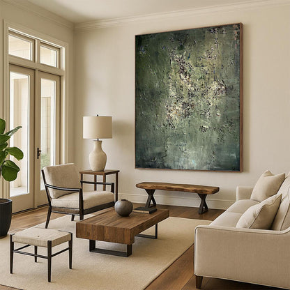 Massive Hand - Painted Textured Abstract Mural for Office & Hotel Suite DKH1195