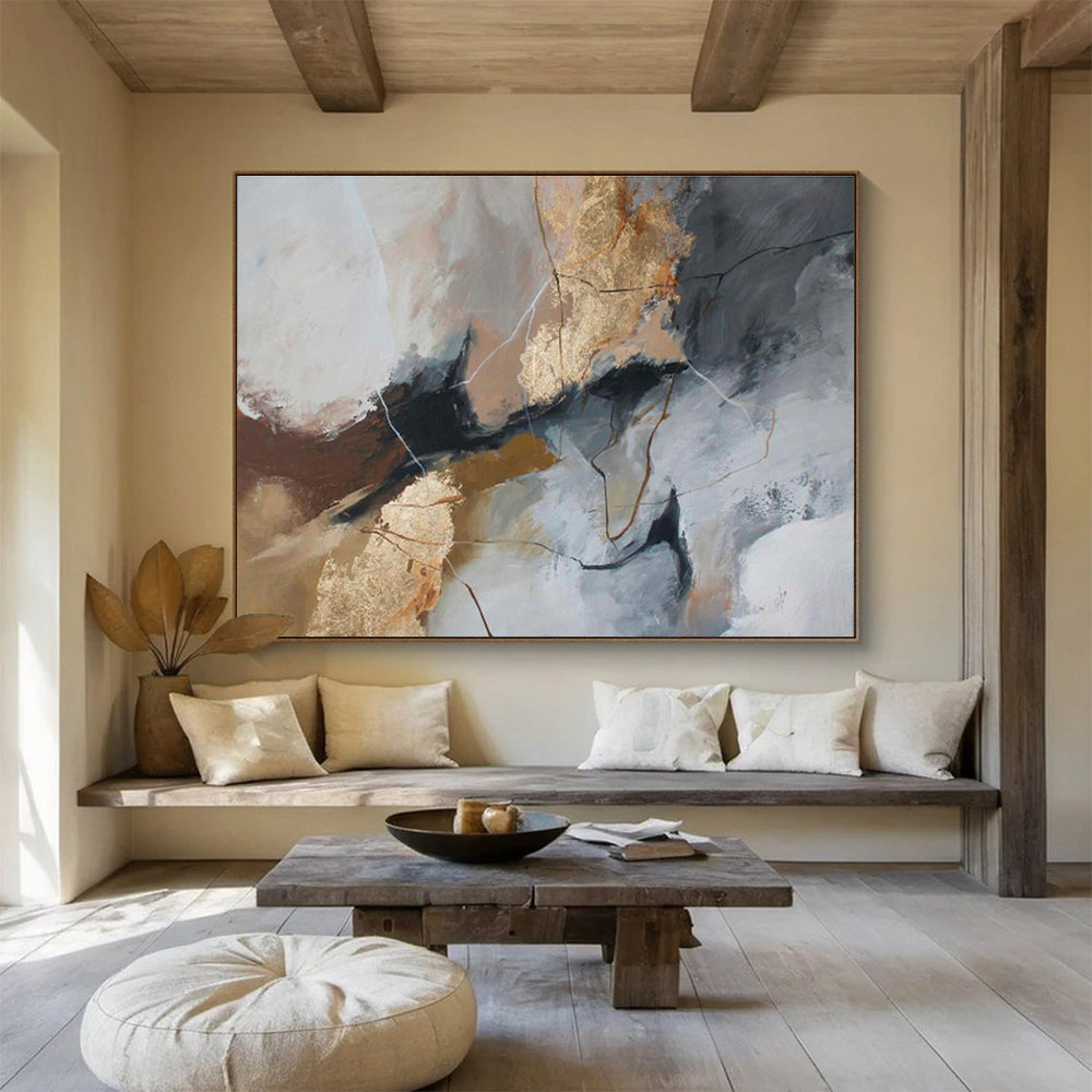 Personalized Hand-Painted Abstract Canvas for Dining Room & Living Room DKH132