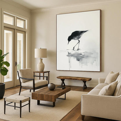 Custom Hand-Painted Abstract Mural for Office & Bar LargeART1932