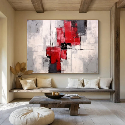 “Graceful Dimensions” Colossal Abstract Wall Art for Bedroom & Hallway DKH269