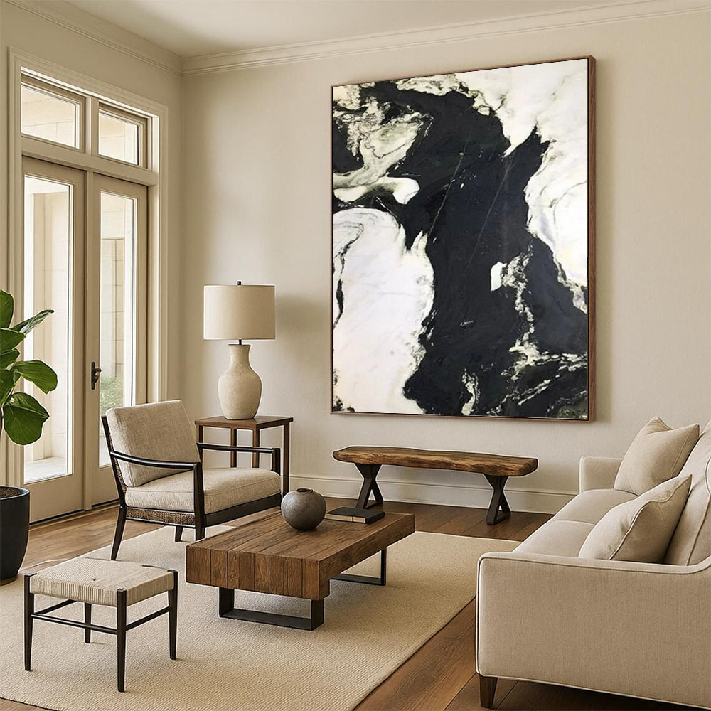 Massive Custom - Crafted Textured Canvas Abstract for Dining Room & Bar DKH1047