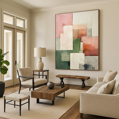 Large-Sized Hand-Painted Abstract Masterpiece for Living Room & Bar LargeART2279