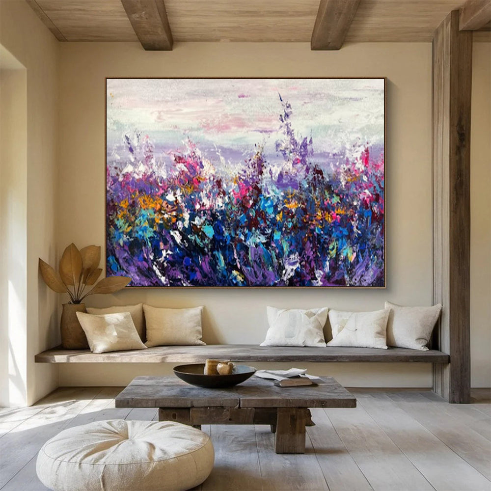 Plush Abstract Mural for Entryway & Hotel Lobby LargeART1777