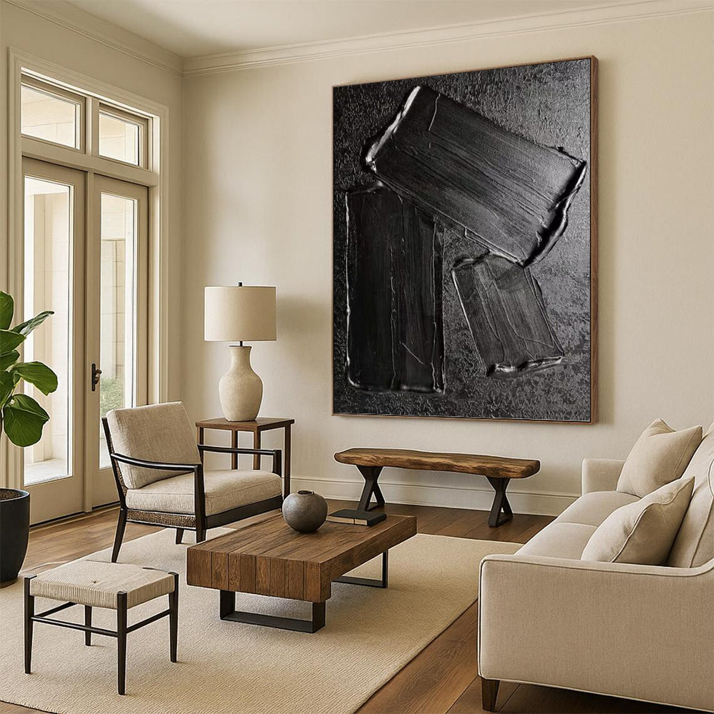 Bold Hand - Painted Textured Abstract Canvas for Hallway & Office DKH1333