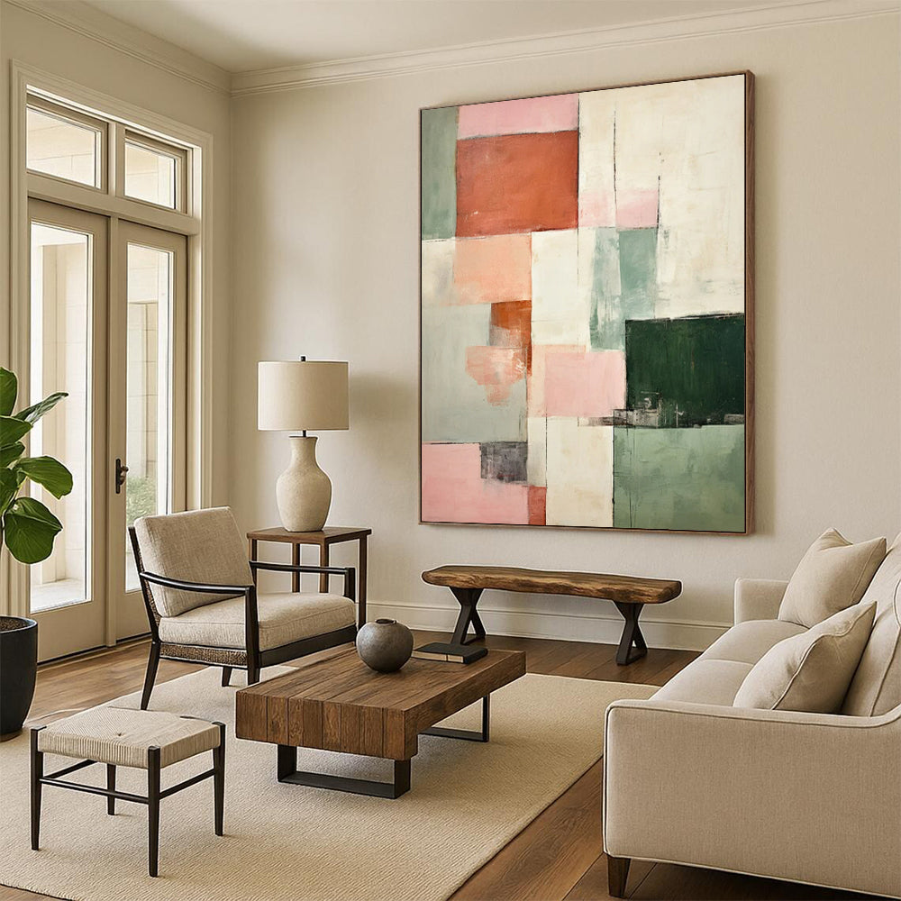 Huge Hand-Painted Abstract Canvases for Bedroom & Dining Room LargeART2299