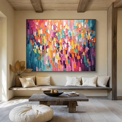 Alluring Original Immense Textured Hand - Applied Abstract Wall Mural for Captivating Spaces DKH868