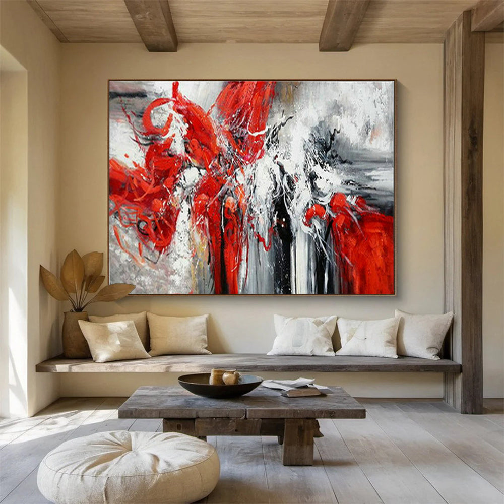 Large-Scale Hand-Painted Abstract Art for Bedroom & Living Room LargeART1485