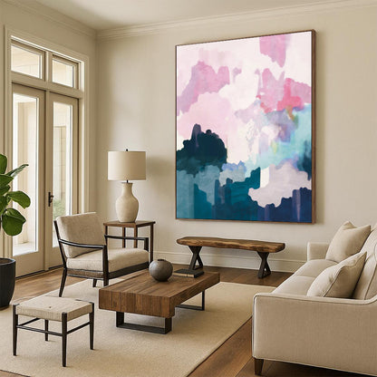 Handmade Large-Scale Abstract Art: Textures for Dining Room & Entryway DTP235