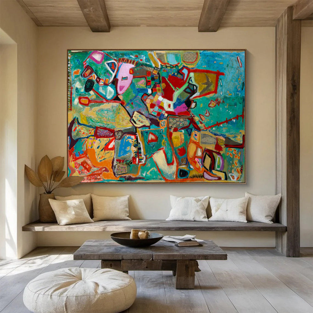 Sophisticated Massive Abstract Canvas Art for Dining Room & Bar LargeART1679