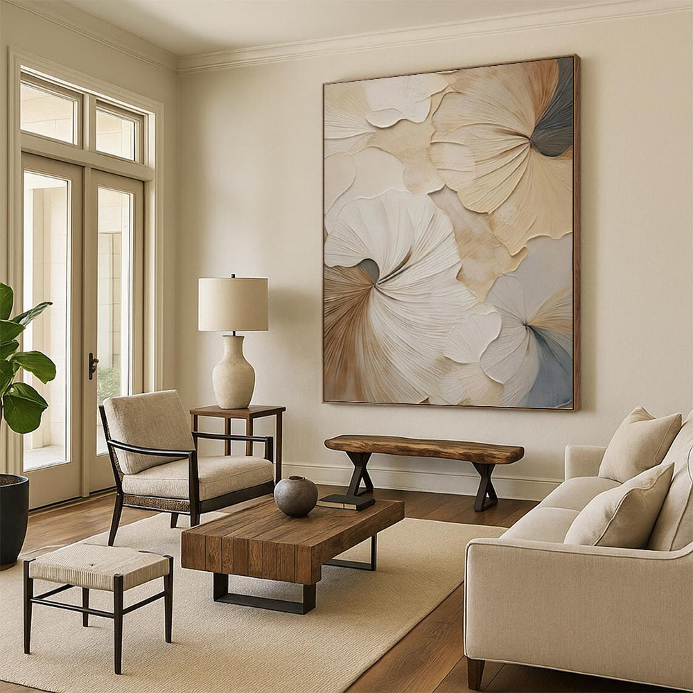 Enchanting Hand - Painted Textured Abstract on Canvas for Dining Room & Hallway DKH1383