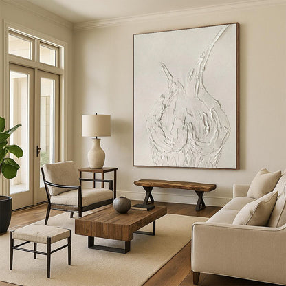 Oversized Custom Textured Hand - Painted Abstract Mural for Hallway & Entryway DKH0990