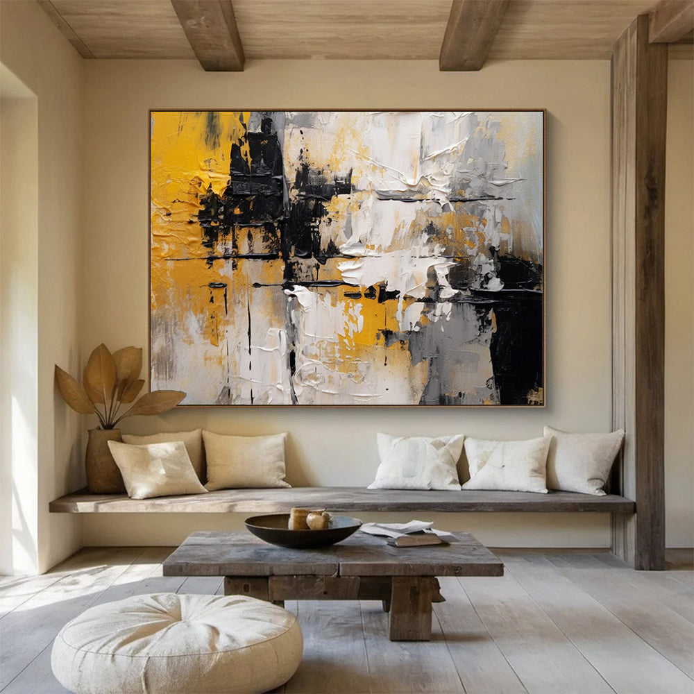 Yellow & Black Abstract Energy - Modern Office Dynamism DLZ085