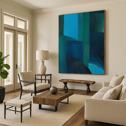 Monumental-Sized Hand-Painted Abstract Wall Art for Dining Room & Butler’s Pantry LargeART2255