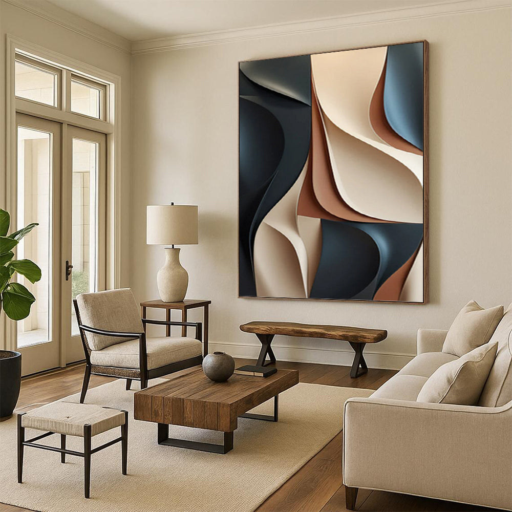 Enormous Custom - Textured Hand - Painted Abstract Artwork for Bar & Entryway DKH1023