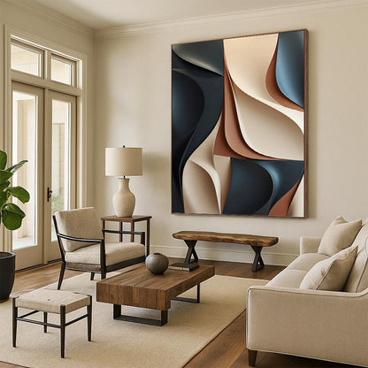 Enormous Custom - Textured Hand - Painted Abstract Artwork for Bar & Entryway DKH1023