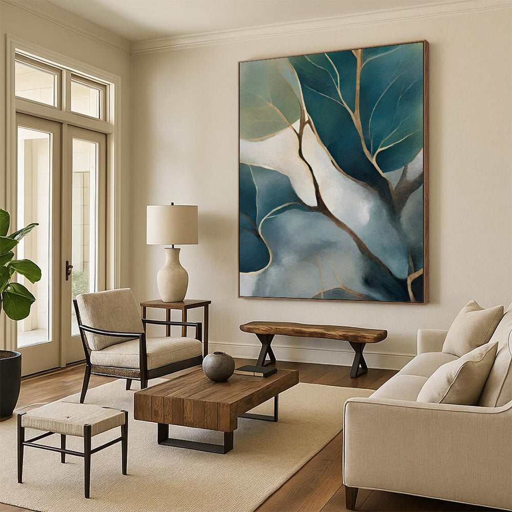 Massive-Sized Hand-Painted Abstract Artwork for Office Boardroom & Strategy Room LargeART2253