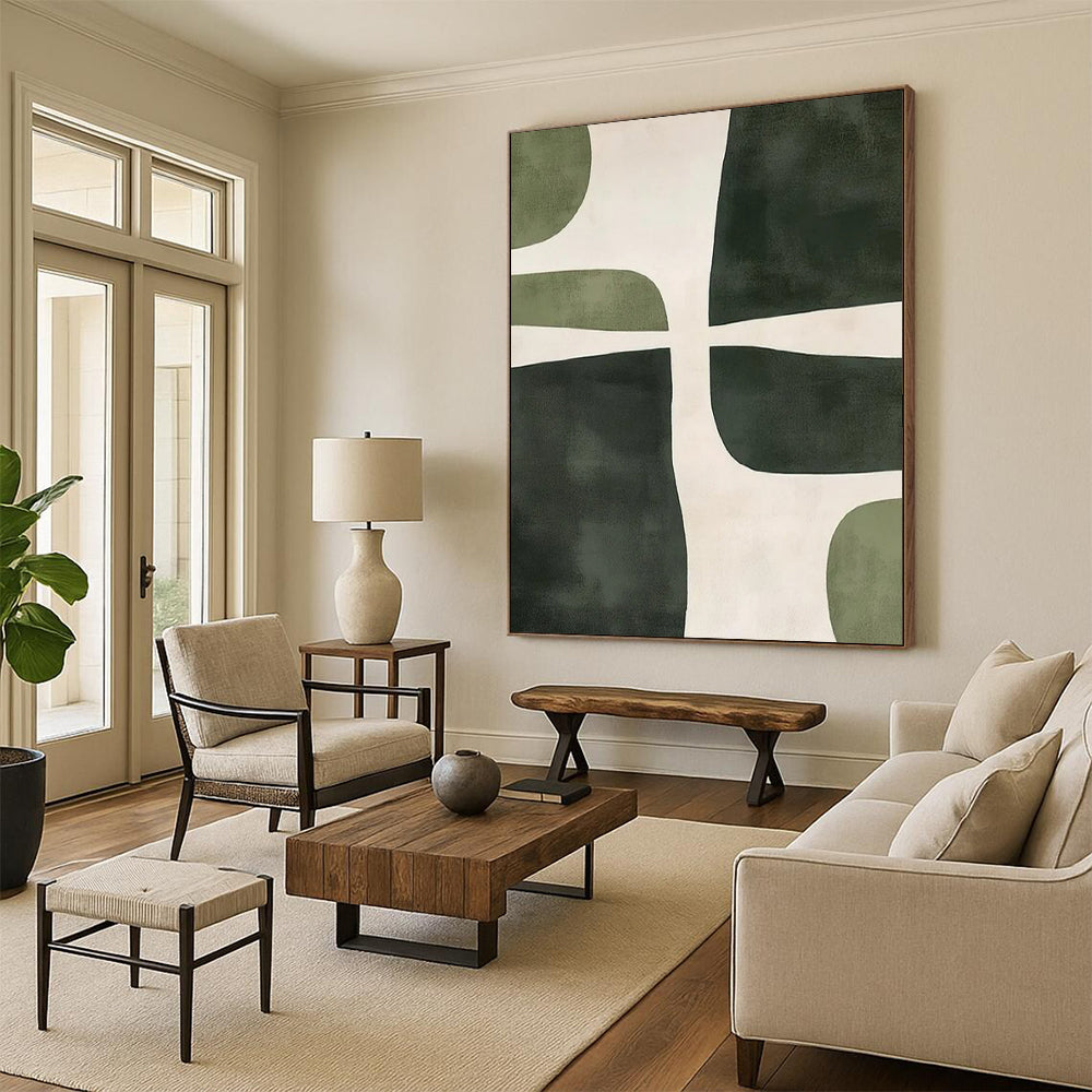 Large-Format-Scale Hand-Painted Abstract Canvases for Entryway & Hallway LargeART2370