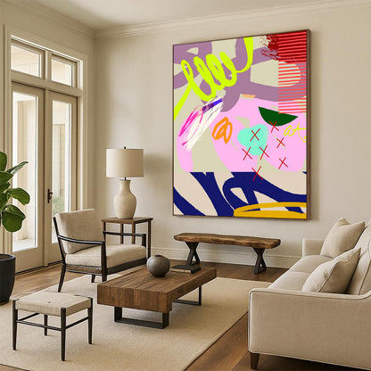 Hand-Painted Personalized Abstract Canvas for Bar & Hotel LargeART1842