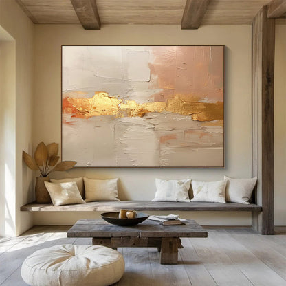 Dazzling Hand - Painted Textured Abstract Painting for Entryway & Bar DKH617