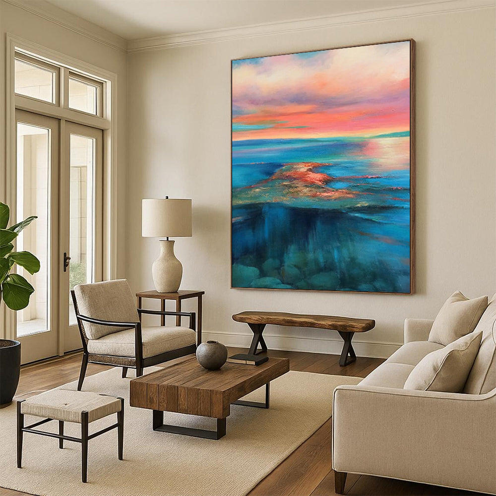 Gargantuan Hand - Painted Textured Custom Abstract Work for Entryway and Hotel DTP018