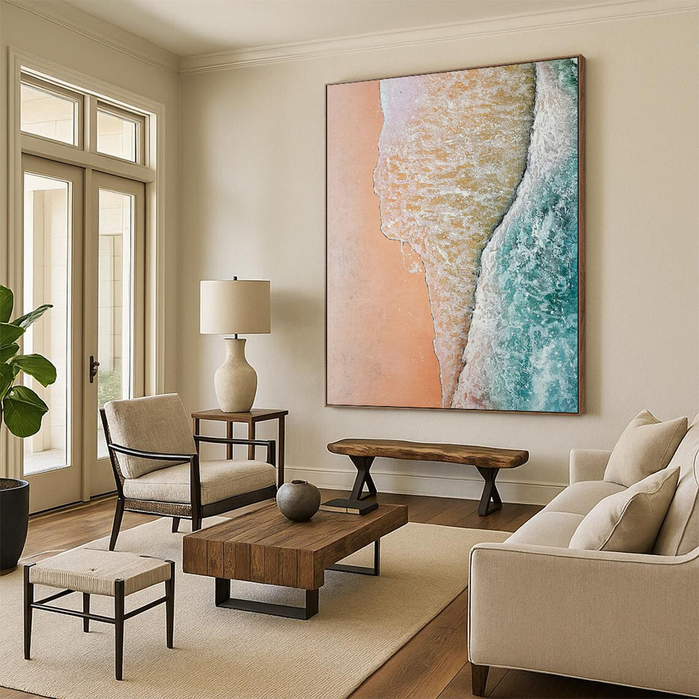 Titanic - Proportioned Hand - Painted Custom Abstract Artwork for Living Room and Bar DTP044