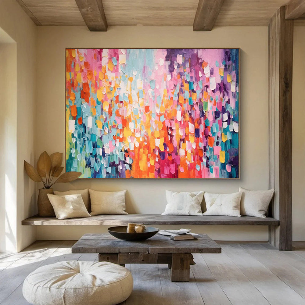 Daring Original Giant Textured Hand - Painted Abstract Wall Art for Bold Decor Statements DKH860