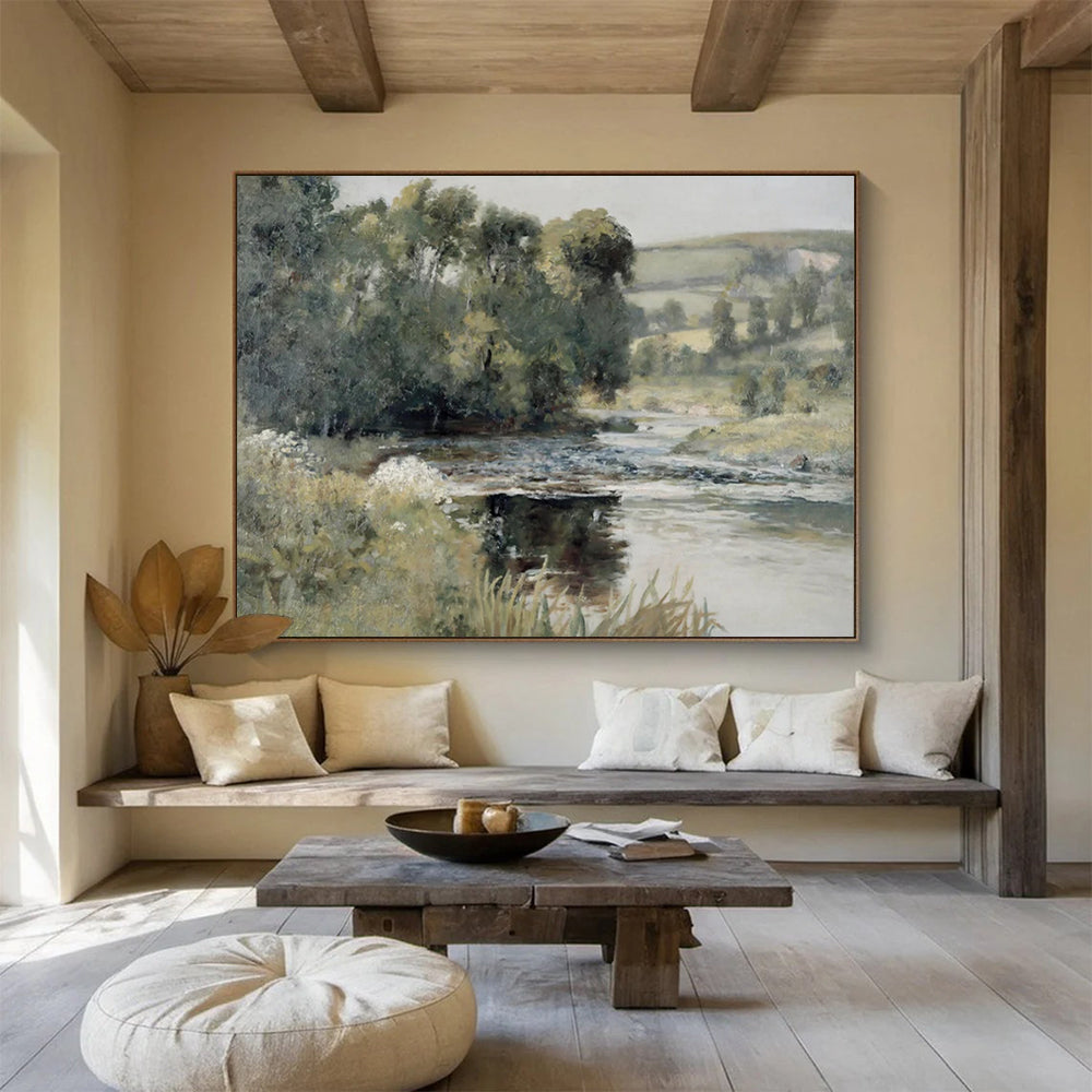 Vast Hand-Painted Abstract Canvases for Bedroom & Office LargeART1489