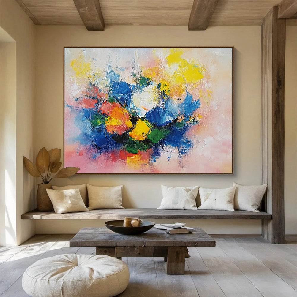 “Abstract Color Burst” - Multicolor, Abstract Color Burst, Modern Art HB1144