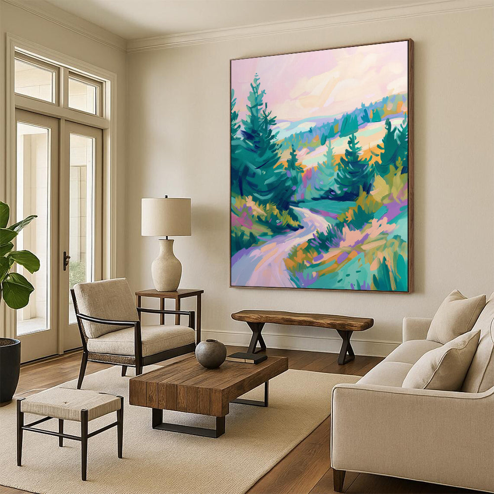 Mysterious & Enigmatic Hand-Painted Custom Abstract Painting for Bedroom & Hotel LargeART2014