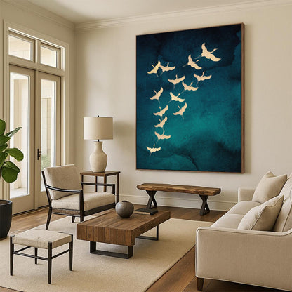 Custom Hand-Painted Abstract Art for Dining Room & Bar LargeART1919