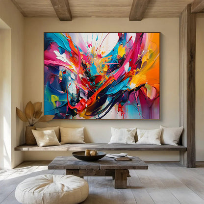 Bold Fearless Oversized Abstract Wall Art for Bar & Hotel Lobby LargeART1812