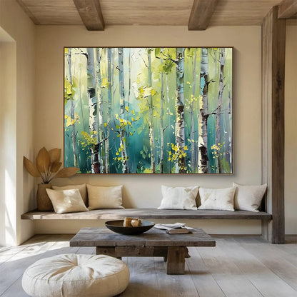 Massive Textured Hand - Painted Abstract Wall Mural for Decor Enhancement DKH670