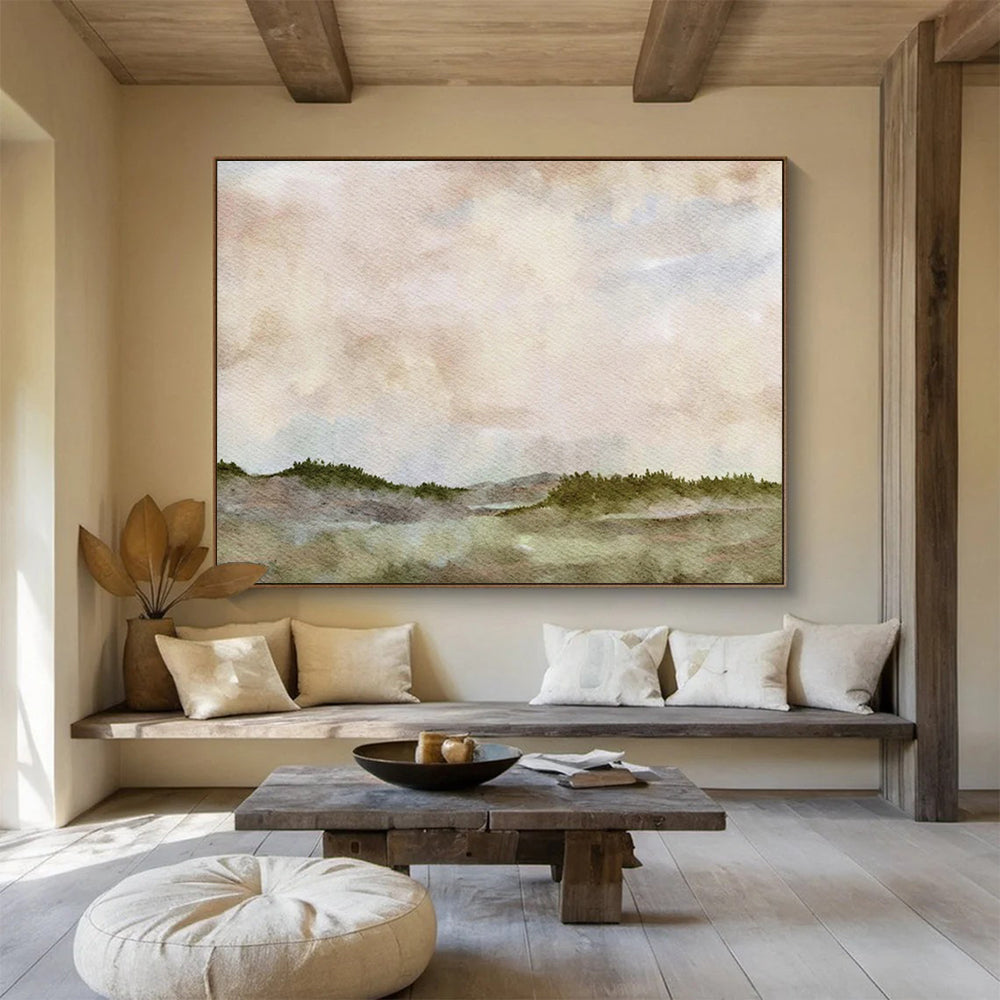 Oversized Hand-Painted Abstract Murals for Entryway & Hallway LargeART1488