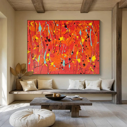 “Luminary Echoes” Large - Format Abstract Painting for Entryway & Living Room DKH286