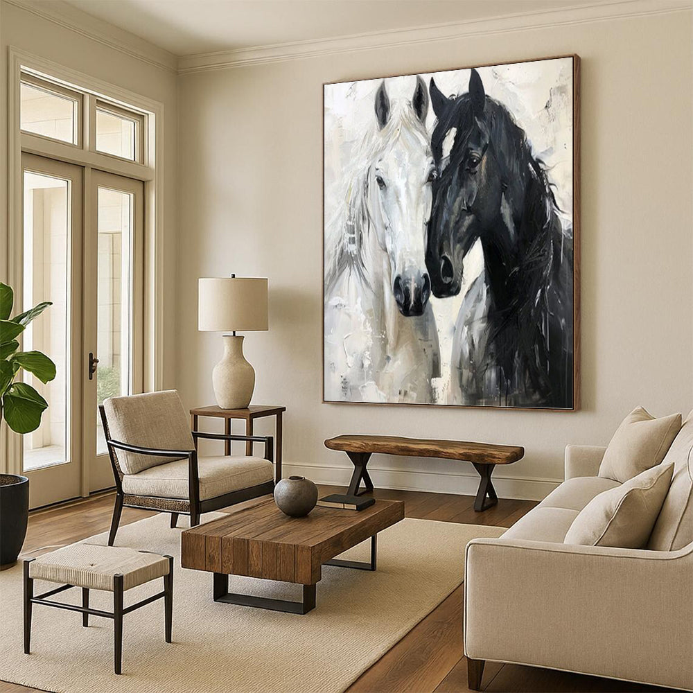 Stylish Hand - Painted Textured Abstract Art on Canvas for Bar & Hotel DKH1401