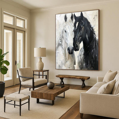 Stylish Hand - Painted Textured Abstract Art on Canvas for Bar & Hotel DKH1401