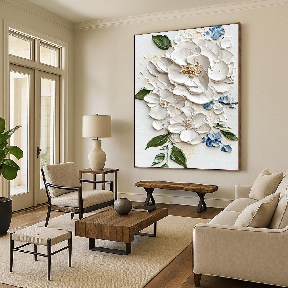 Graceful Hand - Painted Textured Abstract Painting on Canvas for Dining Room & Hotel DKH1388
