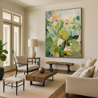 Colossal Hand-Painted Abstract Canvases for Dining Room & Buffet Area LargeART2237