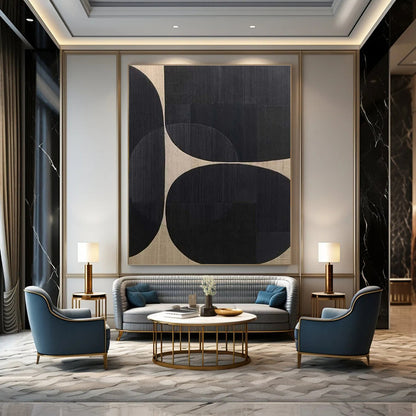Oversized Custom Hand-Painted Abstract Art for Living Room & Hotel LargeART1474