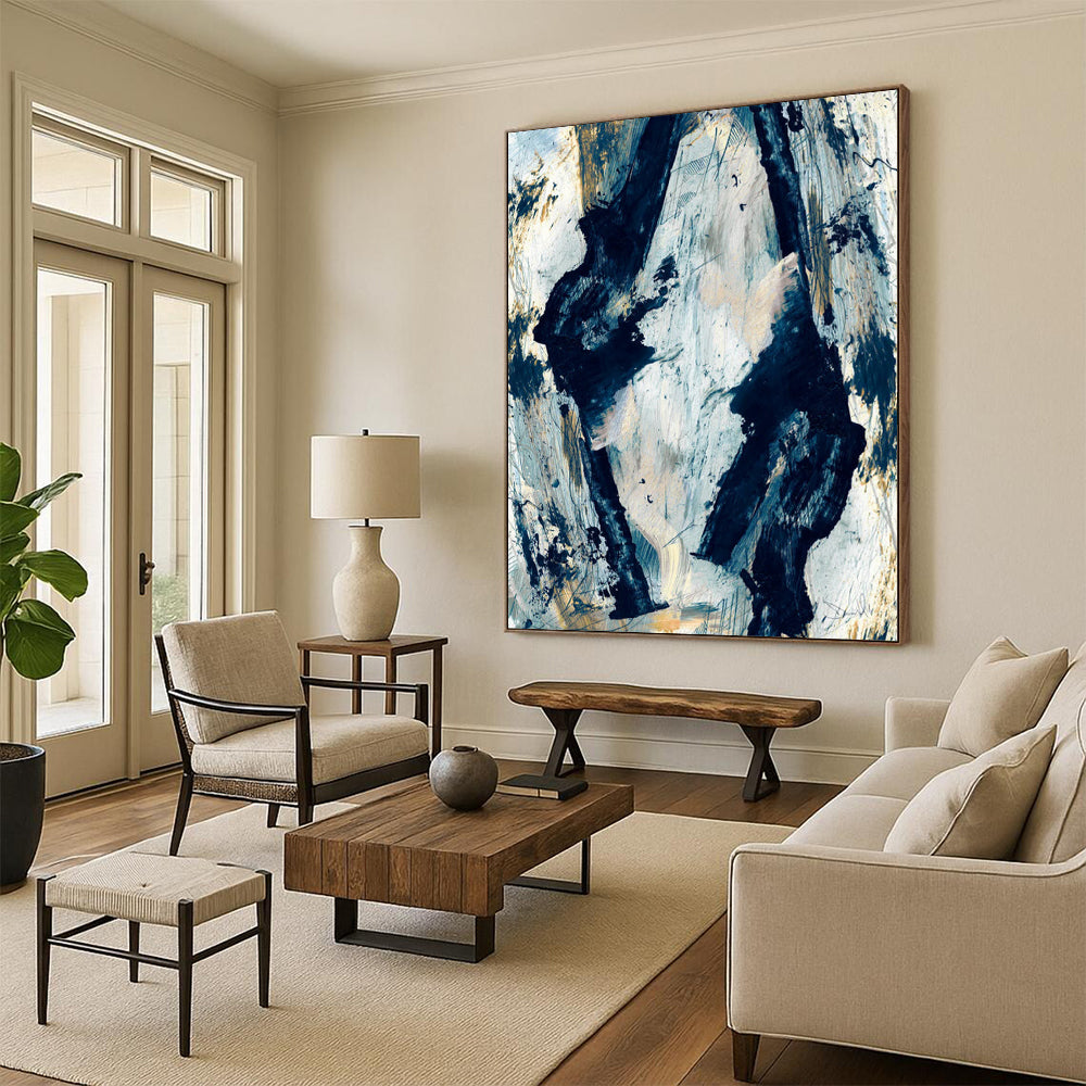 Big-Size Custom Abstract Paintings: Hand-Painted Textures for Your Space DTP172