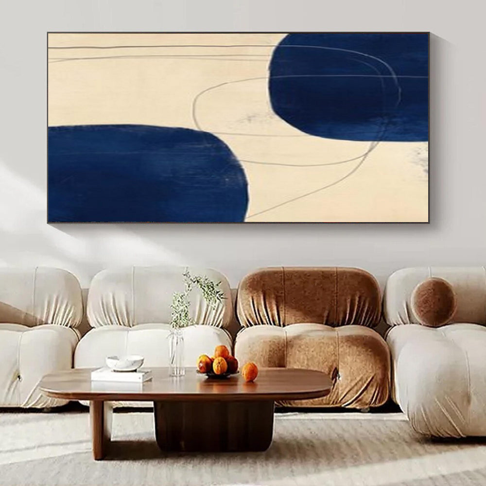 Huge Hand-Painted Contemporary Abstract Painting for Family Home Pet Lounges