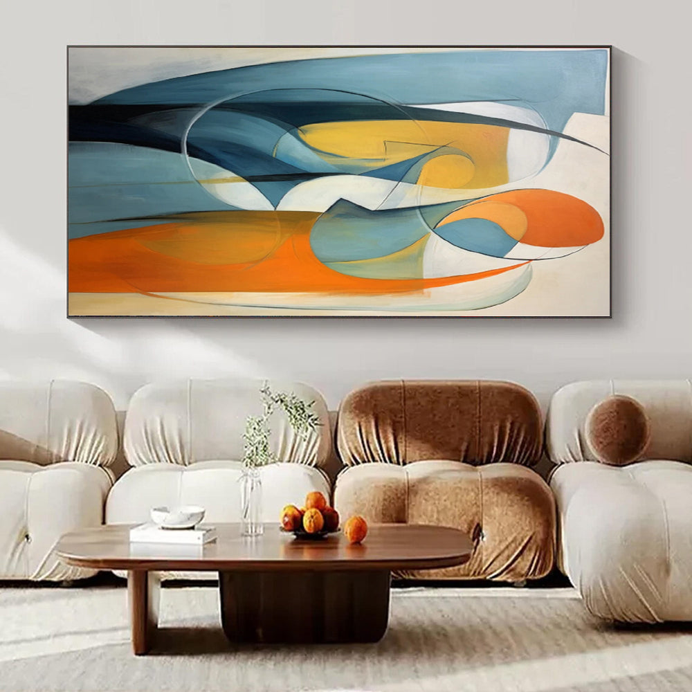 Large Abstract Canvas for Dining Room Buffets - Commissioned Oil on Canvas
