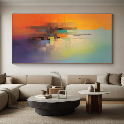 Oversized Abstract Wall Art for Goat Barn Milk Rooms - Made to Order Acrylic on Linen