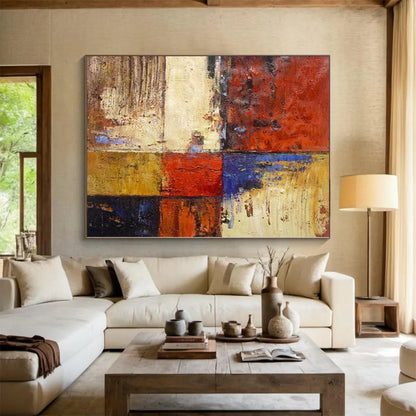 Grand Made-to-Order Abstract Wall Art for Reading Alcove Feature Walls
