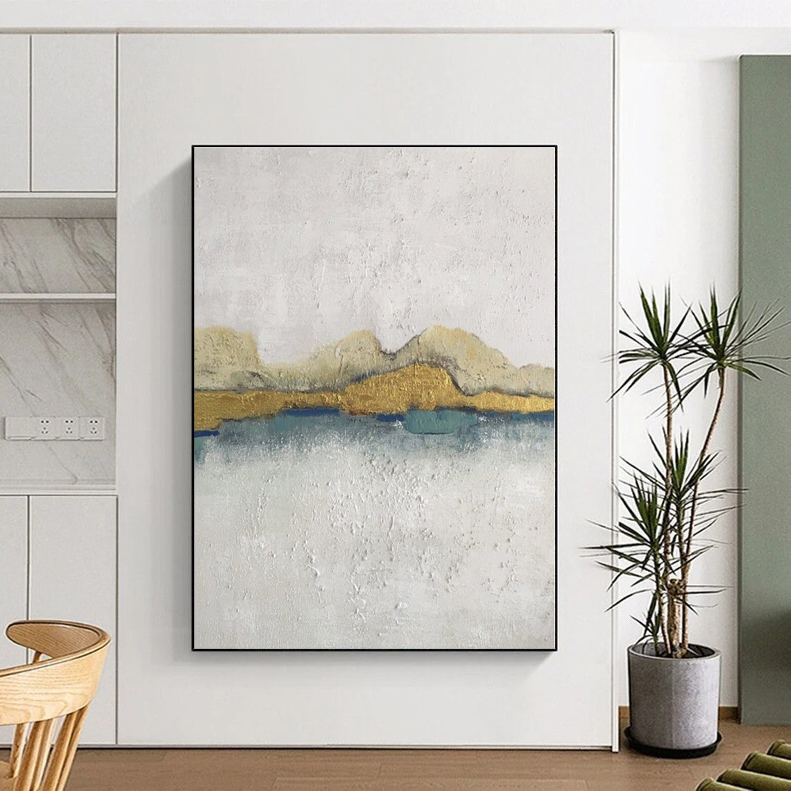 Staggering Custom Abstract Painting for Home Music Studio Equipment Wall