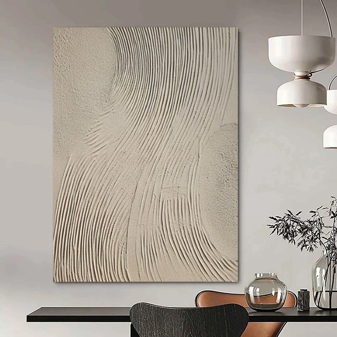 Gigantic Hand-Painted Contemporary Abstract Masterpiece for Villa Grand Living Room Feature Walls