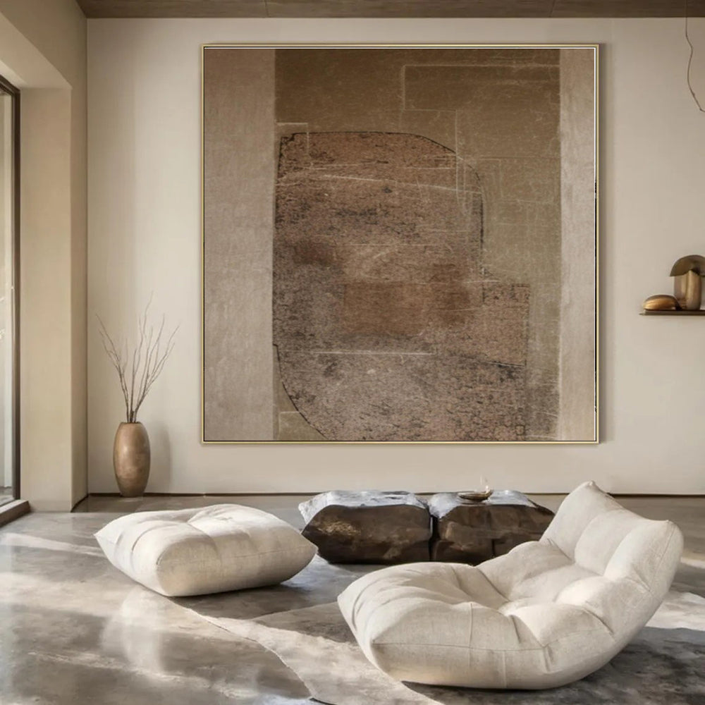 Large-Scale Hand-Painted Contemporary Abstract Mural for Office Entryways