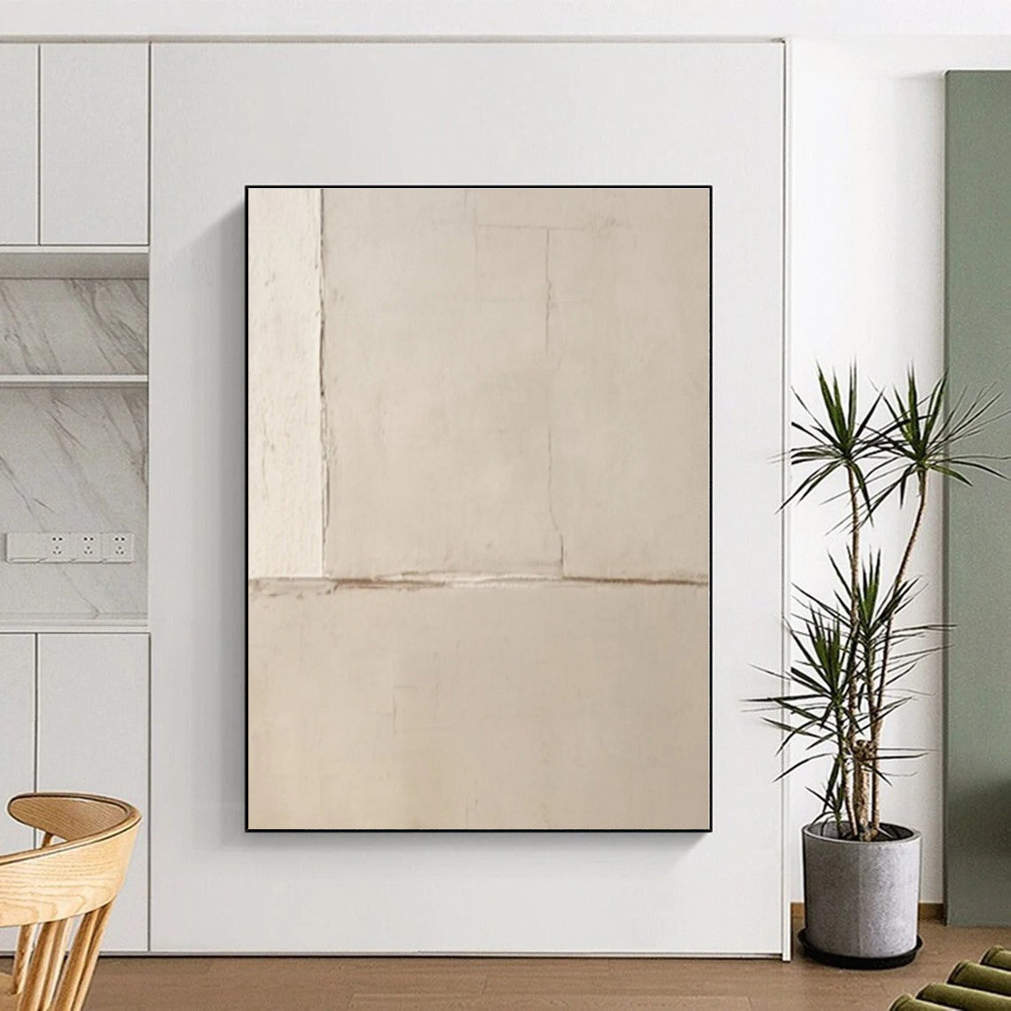 Enormous Hand-Crafted Abstract Canvas for Greenhouse Growth Wall