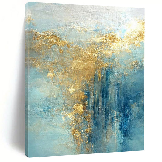 Large Hand-Painted Contemporary Abstract Wall Art for Cozy Home Studies